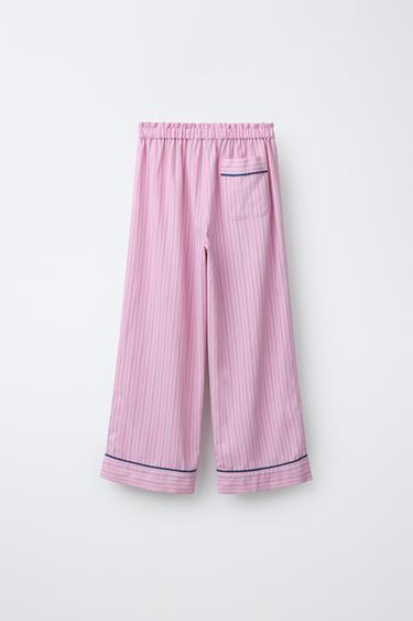 STRIPED TROUSERS - Pink by Zara - Image 1