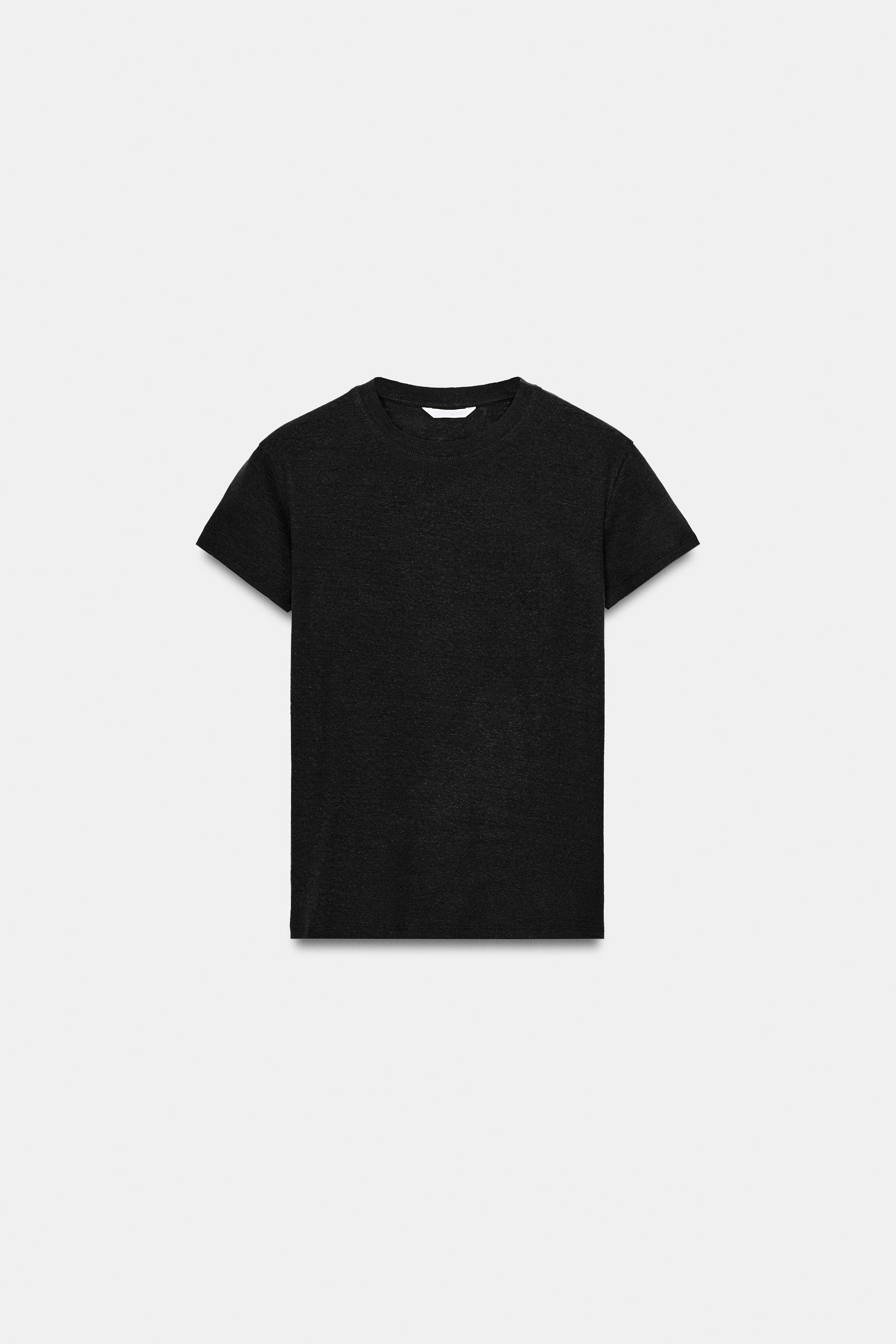 SHORT SLEEVE LINEN BLEND T-SHIRT