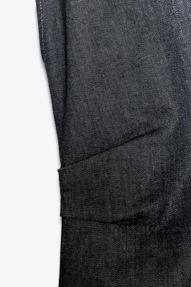 DRAPED TRF DENIM MINI DRESS - Navy blue by Zara - Image 6