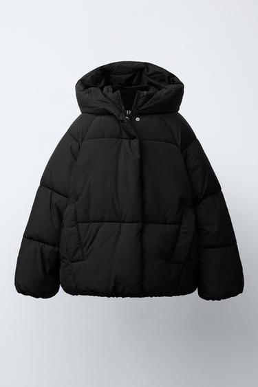 GEWATTEERD JACK MET CAPUCHON - Zwart van Zara - Afbeelding 0