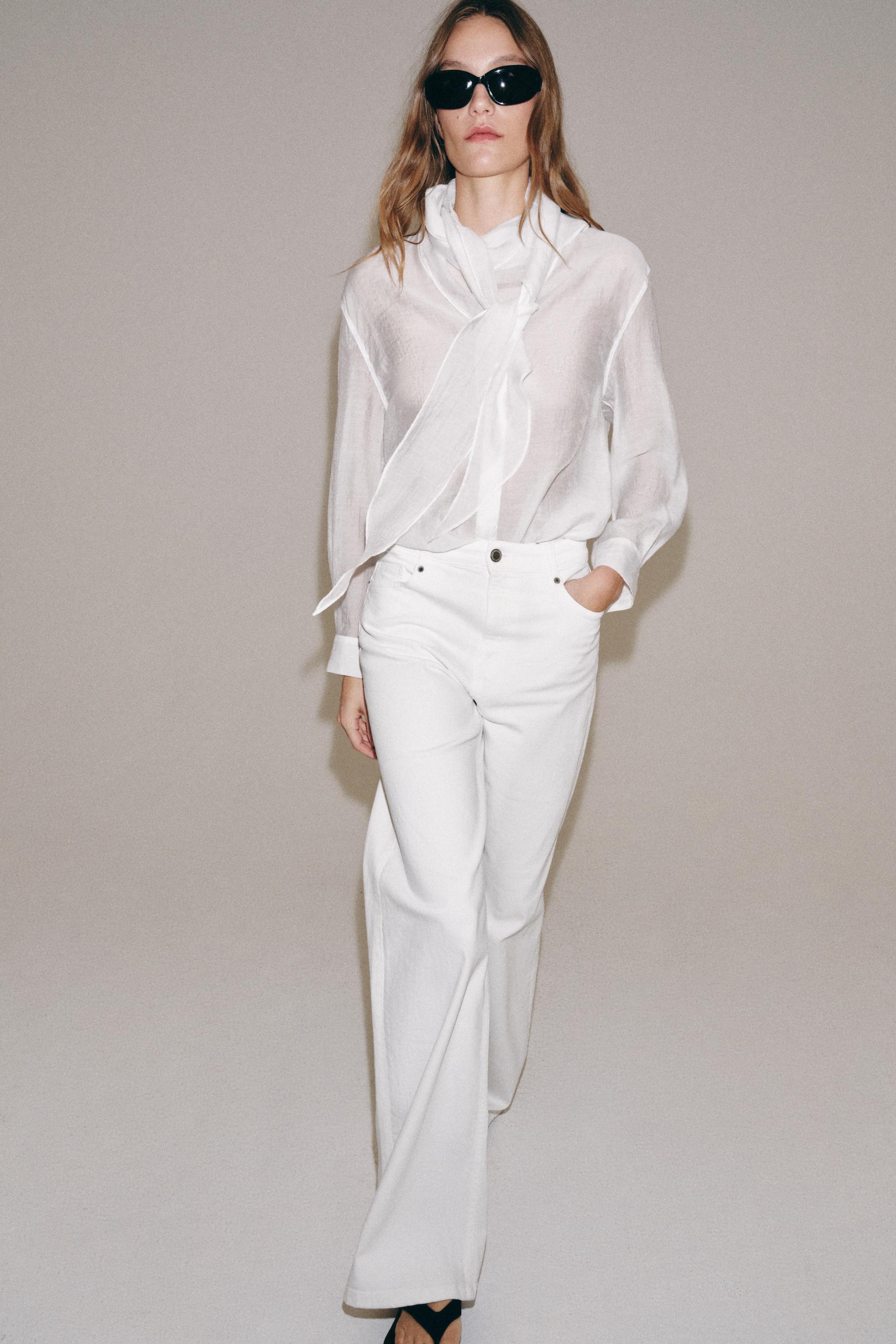 ZW COLLECTION HIGH-WAIST WIDE-LEG JEANS