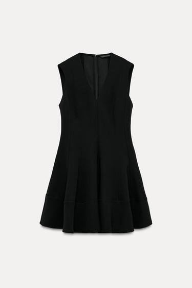 VESTIDO GODETS ZW COLLECTION - Negro de Zara