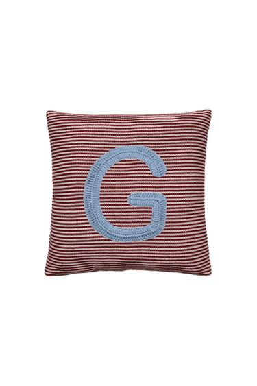 Zara KIDS’ EMBROIDERED LETTER G CUSHION - Red