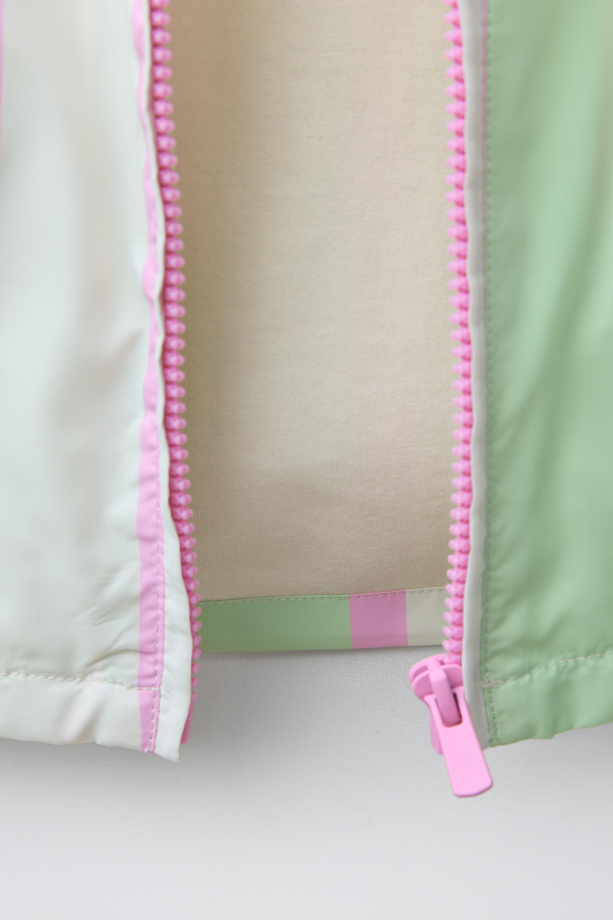 LIGHTWEIGHT STRIPED WATER REPELLENT RAINCOAT
