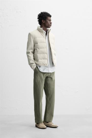 CONTRAST PADDED JACKET - Stone by Zara - Image 3