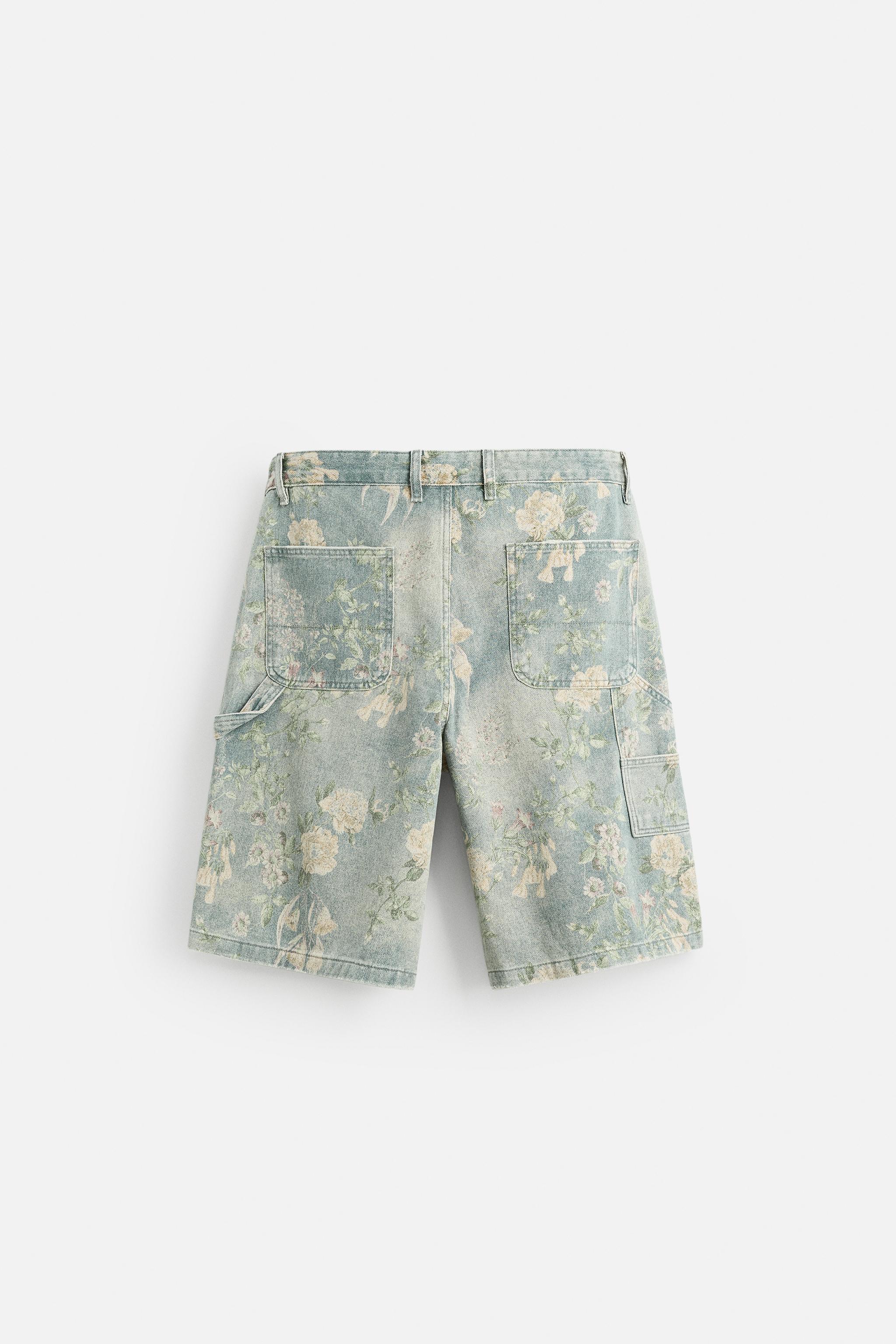 BERMUDA À POCHE DE CHARPENTIER IMPRIMÉ FLORAL
