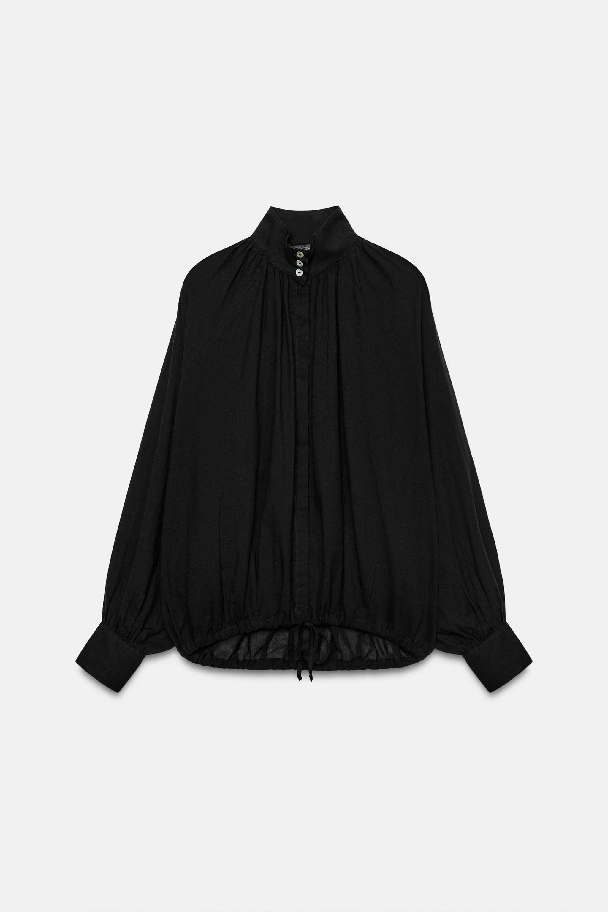 Zara ZW COLLECTION DİK YAKA GÖMLEK görsel 6