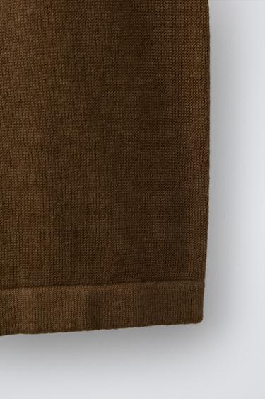 SHORT EN POINT LIN ET COTON - Tabac de Zara - Image 3