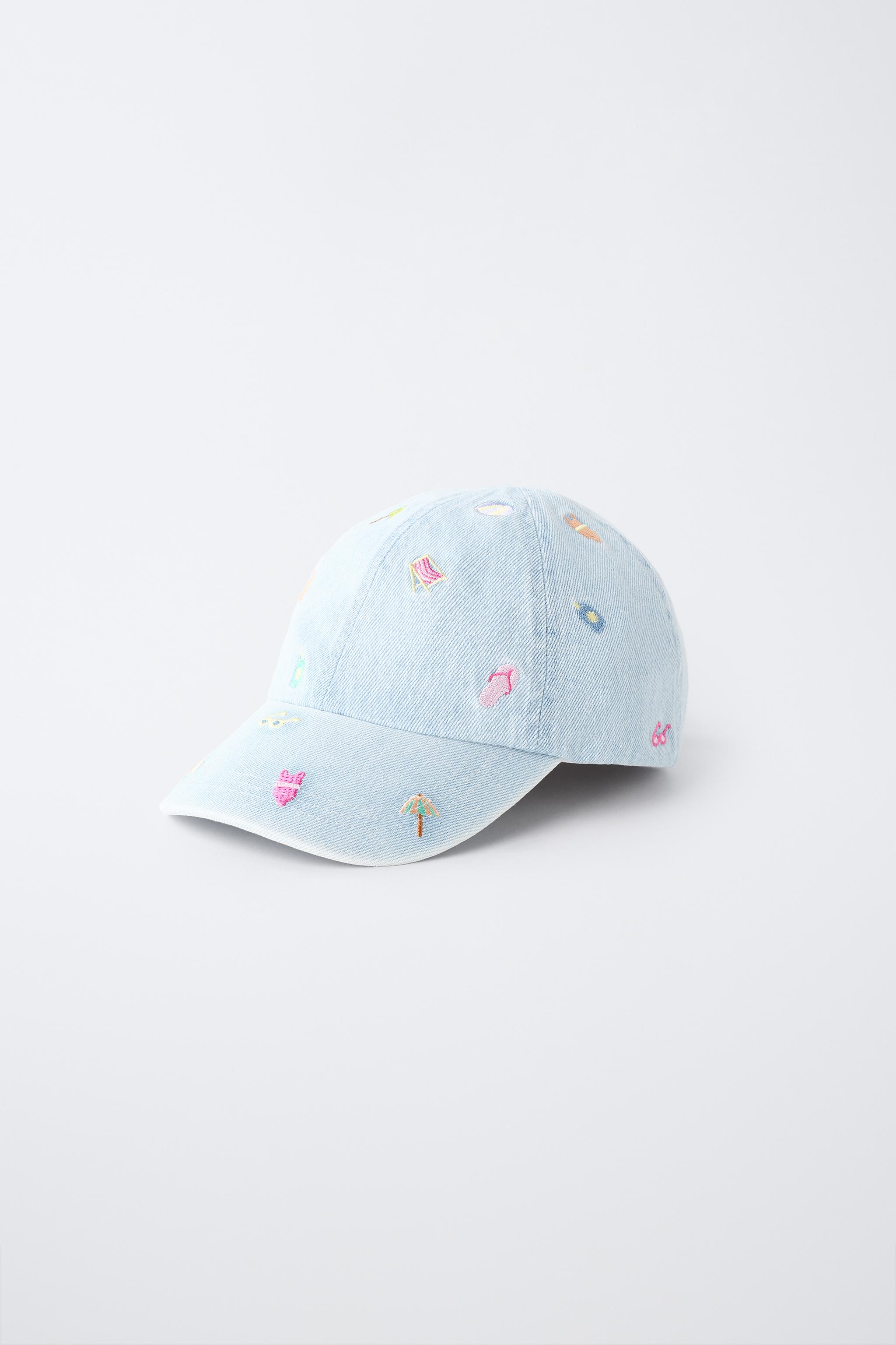 Детские кепки Zara SUMMER EMBROIDERED DENIM — фото 2