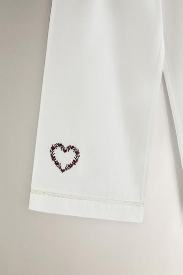EMBROIDERED CHRISTMAS BOTTOMS - Ecru by Zara - Image 2