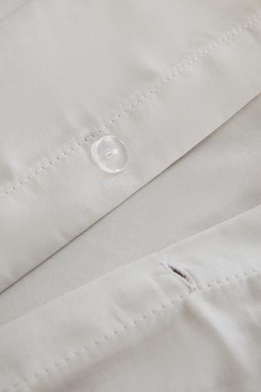 SATEEN FITTED SHEET | 30 CM HIGH (300 THREAD COUNT) - Pearl grey by Zara - Image 4