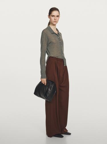Zara 100% wool knit cardigan - Studio - Moss green