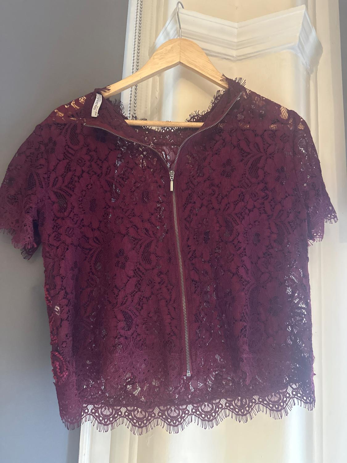 LACE BURGUNDY TOP - Image 3