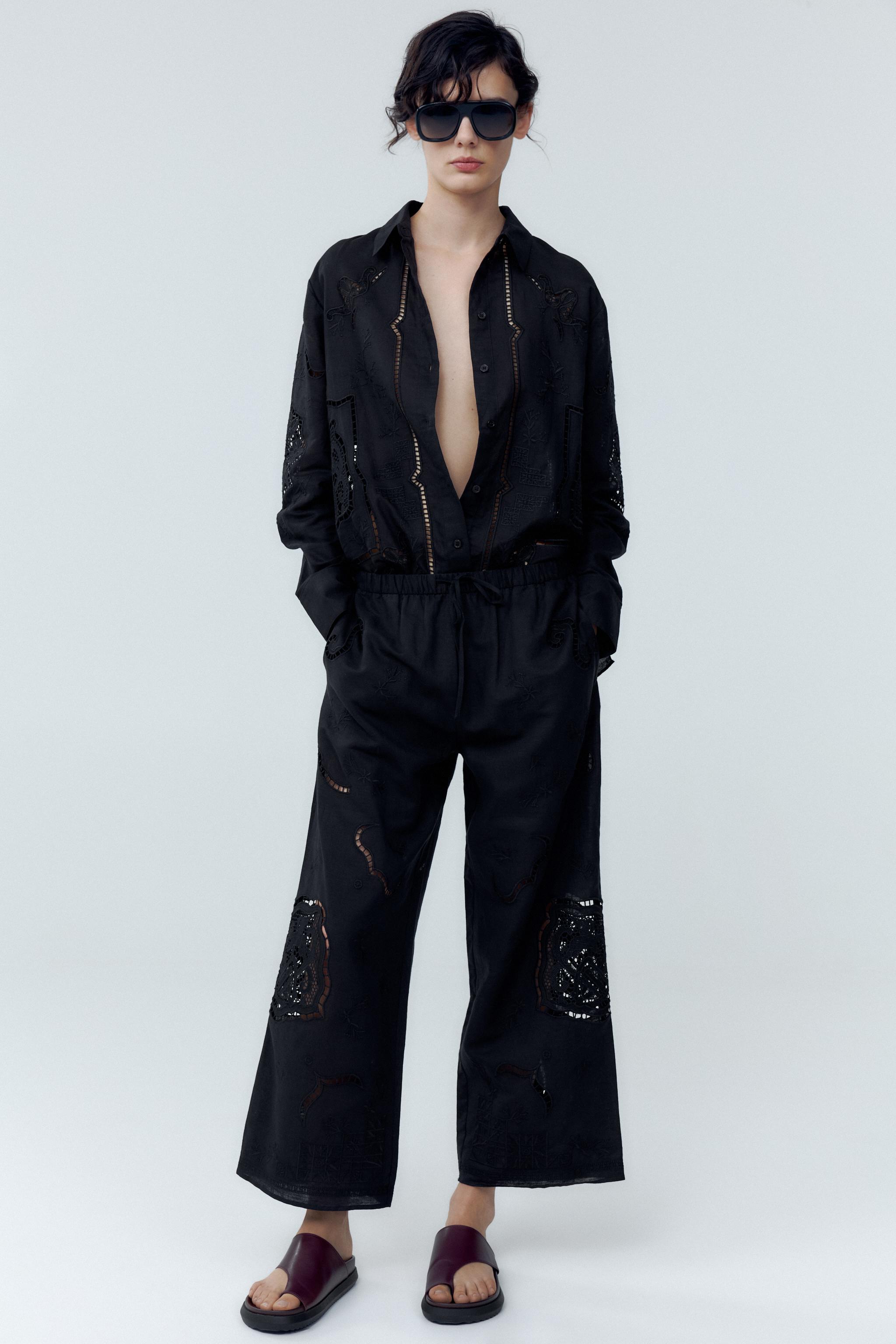 DOUBLET BURNING EMBROIDERY TROUSERS