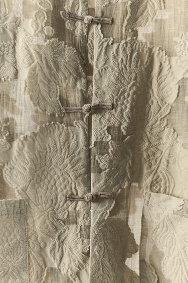 KIMONO JACQUARD FLEURS LIMITED EDITION - Marron clair de Zara - Image 8