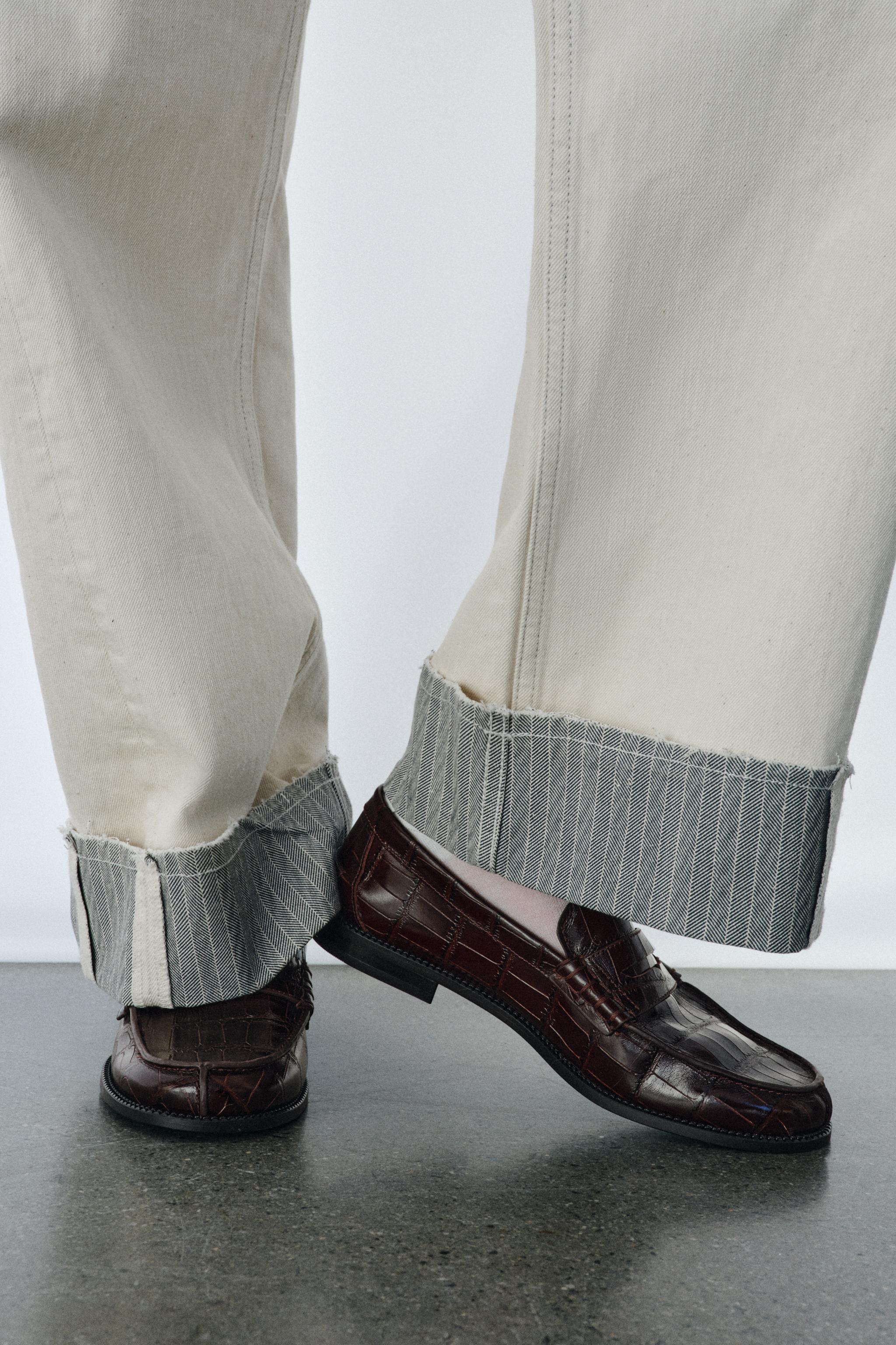 EMBOSSED LEATHER LOAFERS