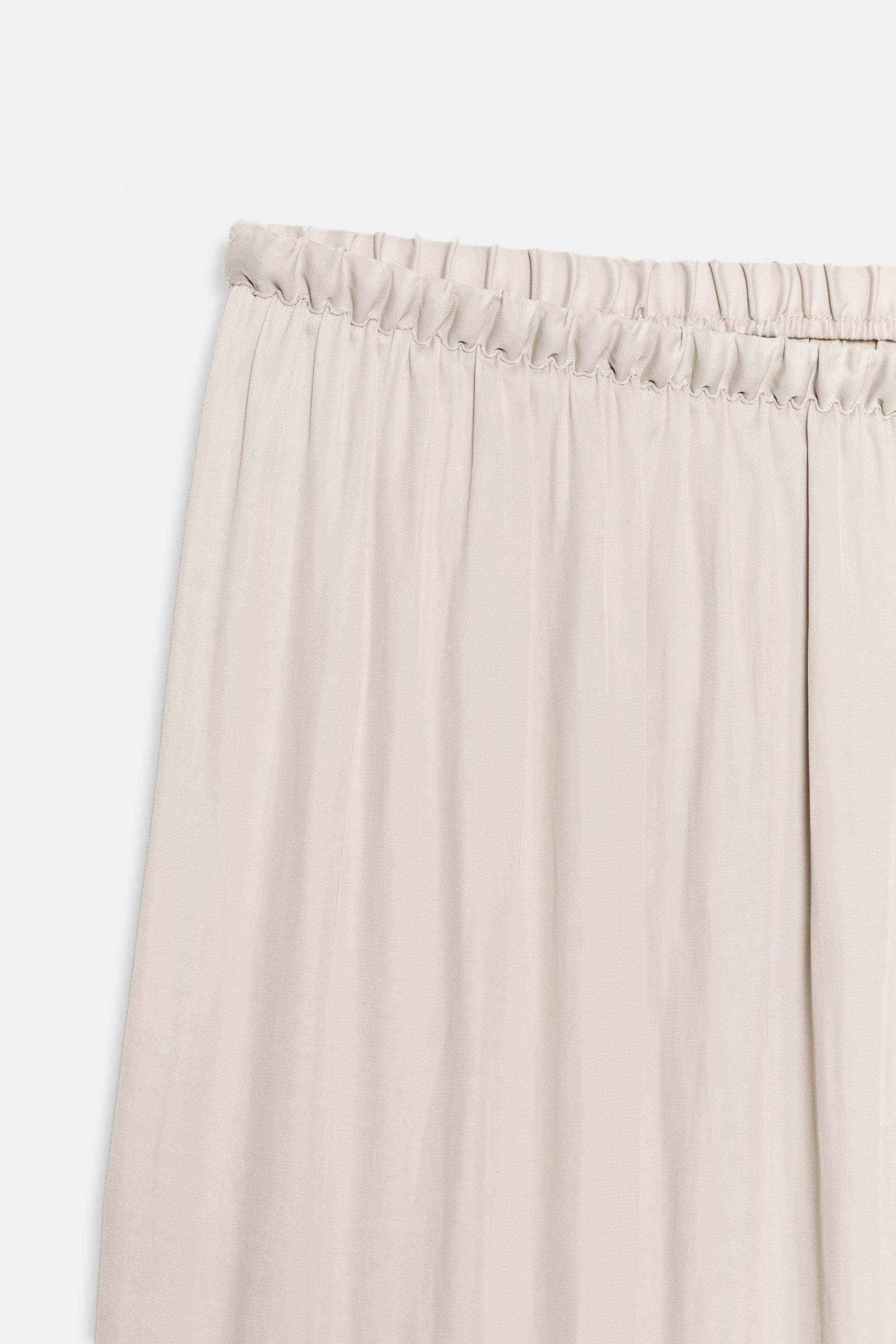 PALAZZO KESİM DÖKÜMLÜ PANTOLON - Görsel 8