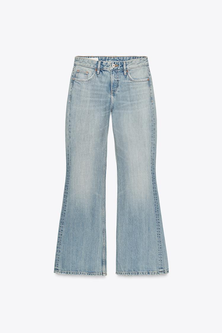 Low Rise Jeans Jeans Zara Boyfriend TRF LOW-RISE FLARE JEANS Light