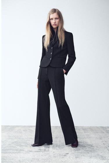CROPPED PINTUCK BLAZER - Black by Zara
