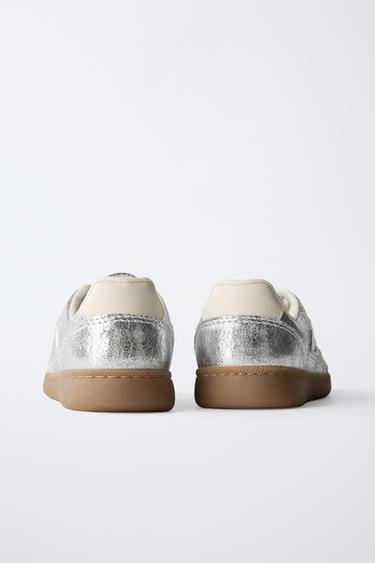 METALLIC SNEAKERS - Silver by Zara - Image 5