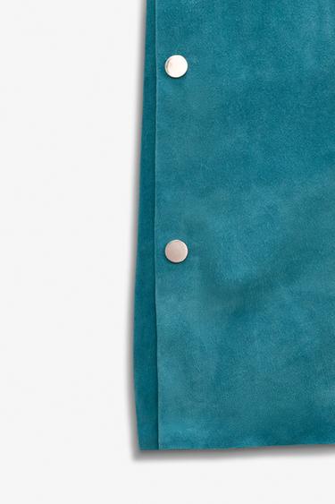 KAFTANKLEID AUS WILDLEDER – LIMITED EDITION - Blau von Zara