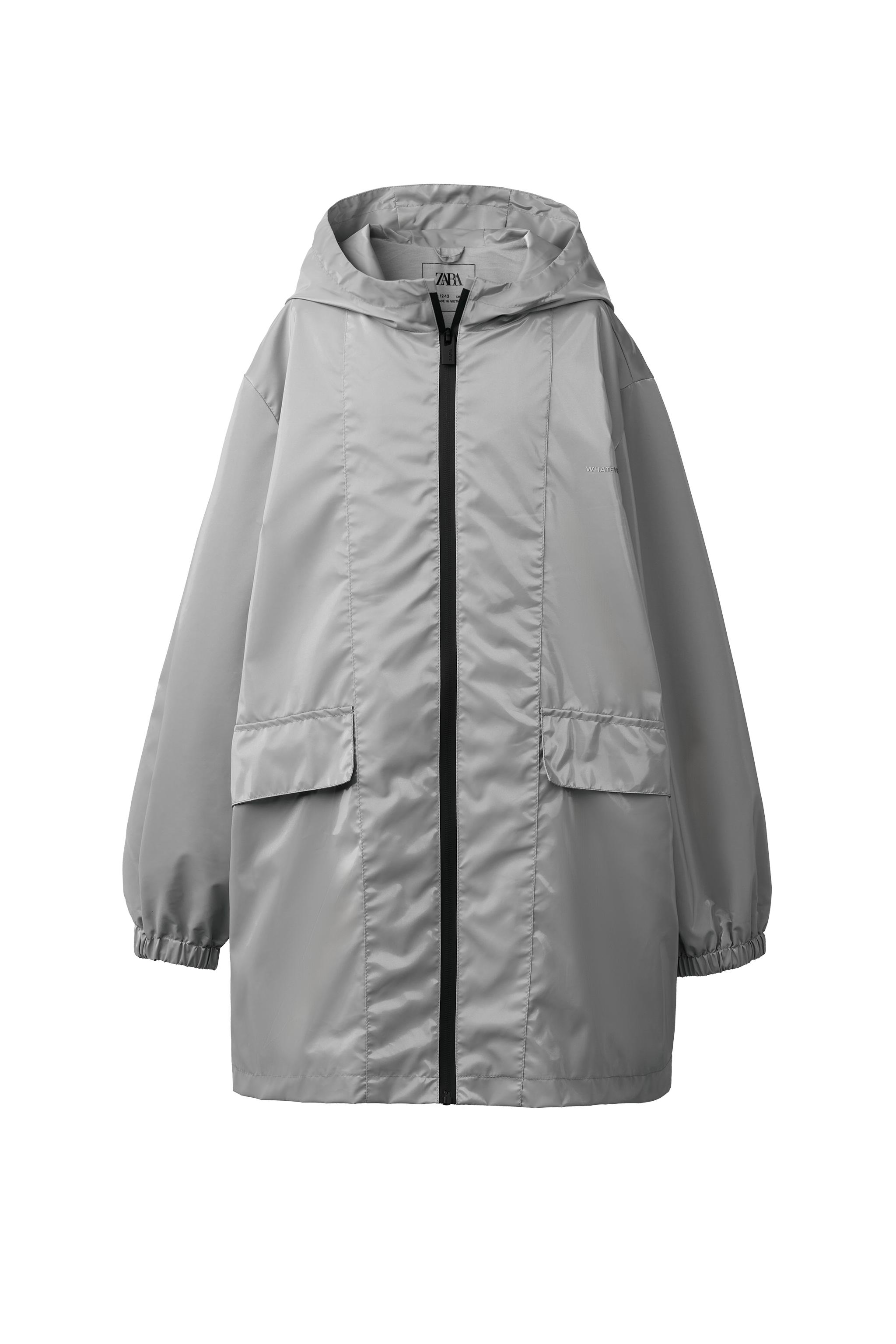 撥水加工入りラバーフィニッシュ レインコート - バター | ZARA Japan 