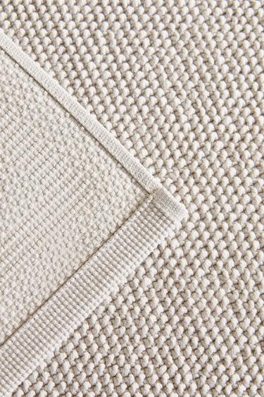 Zara NON-SLIP COTTON BATH MAT - Light gray