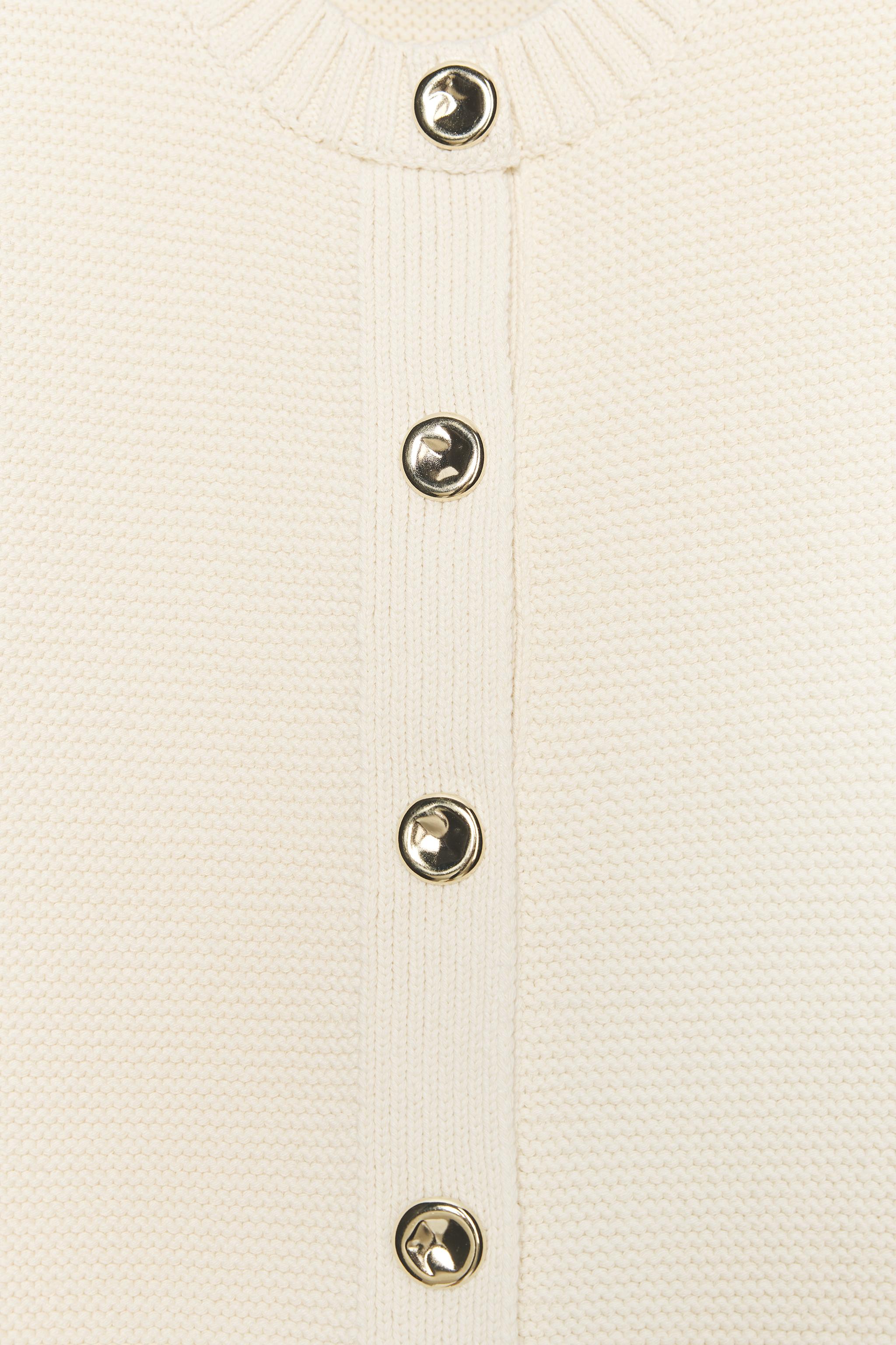 GILET EN MAILLE AVEC BOUTON DORÉ