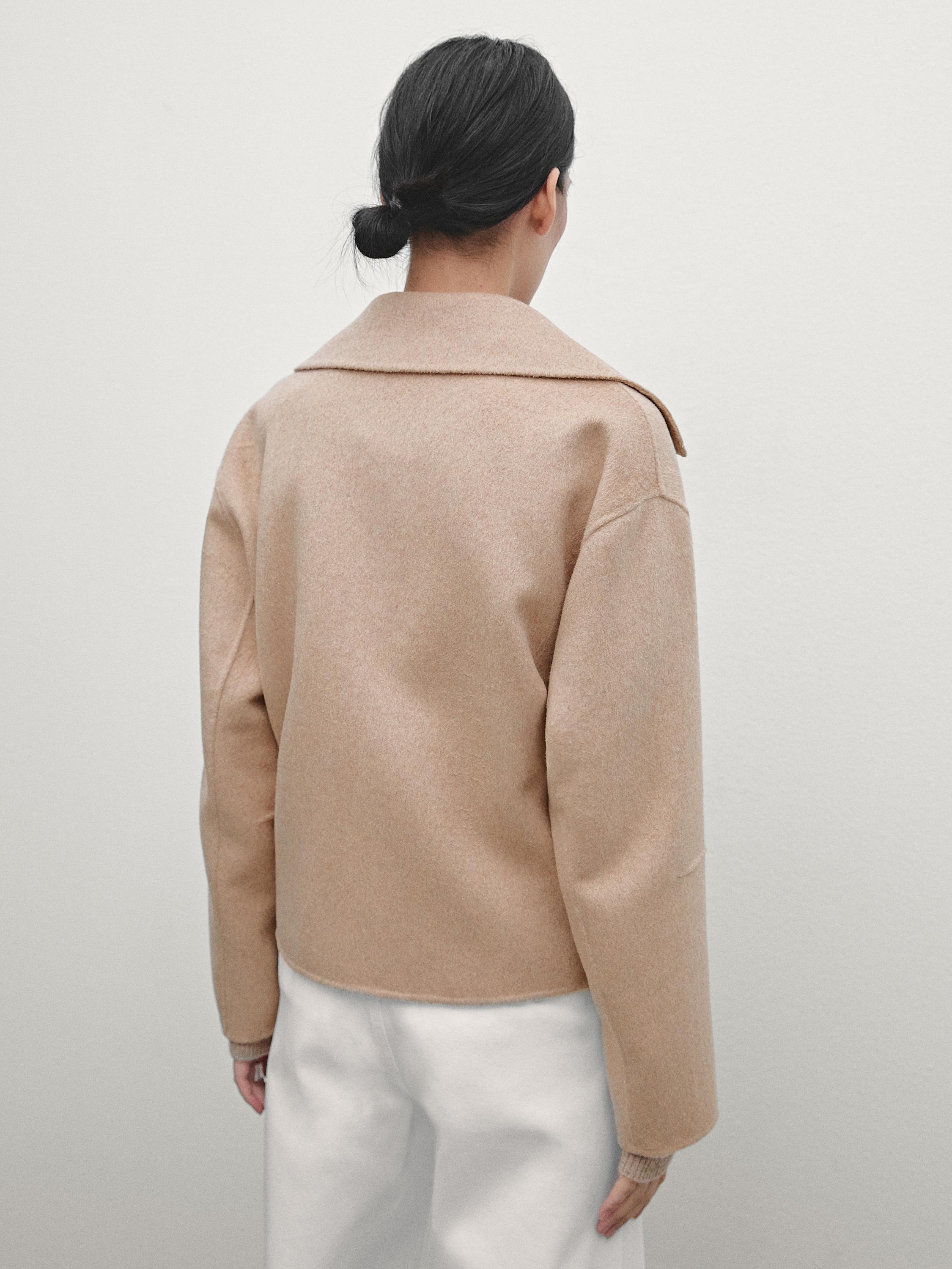 Short wool blend jacket - Light camel | ZARA United States Short wool blend jacket - Light camel | ZARA United States