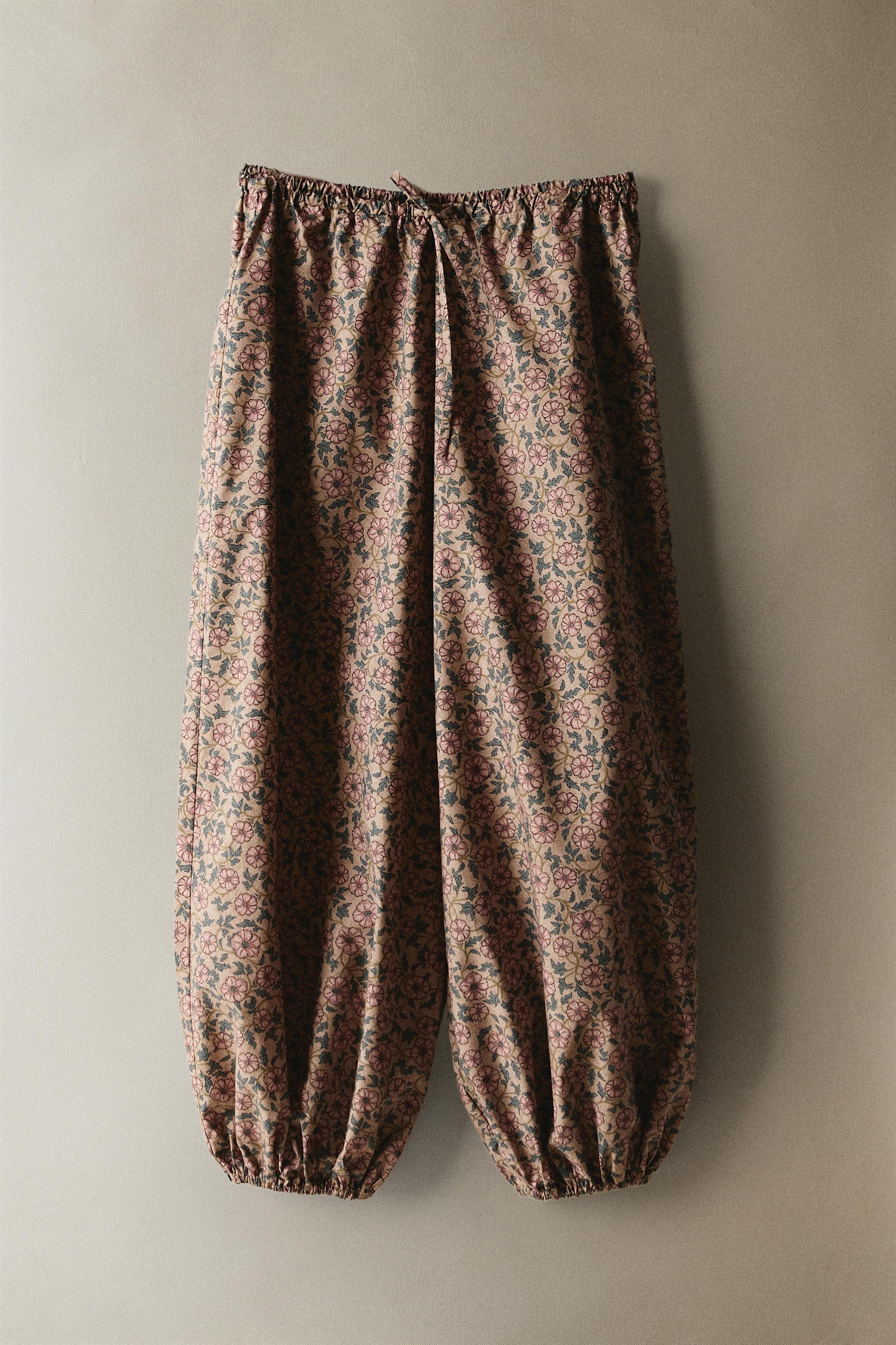 PANTALON BOUFFANT FLEURS