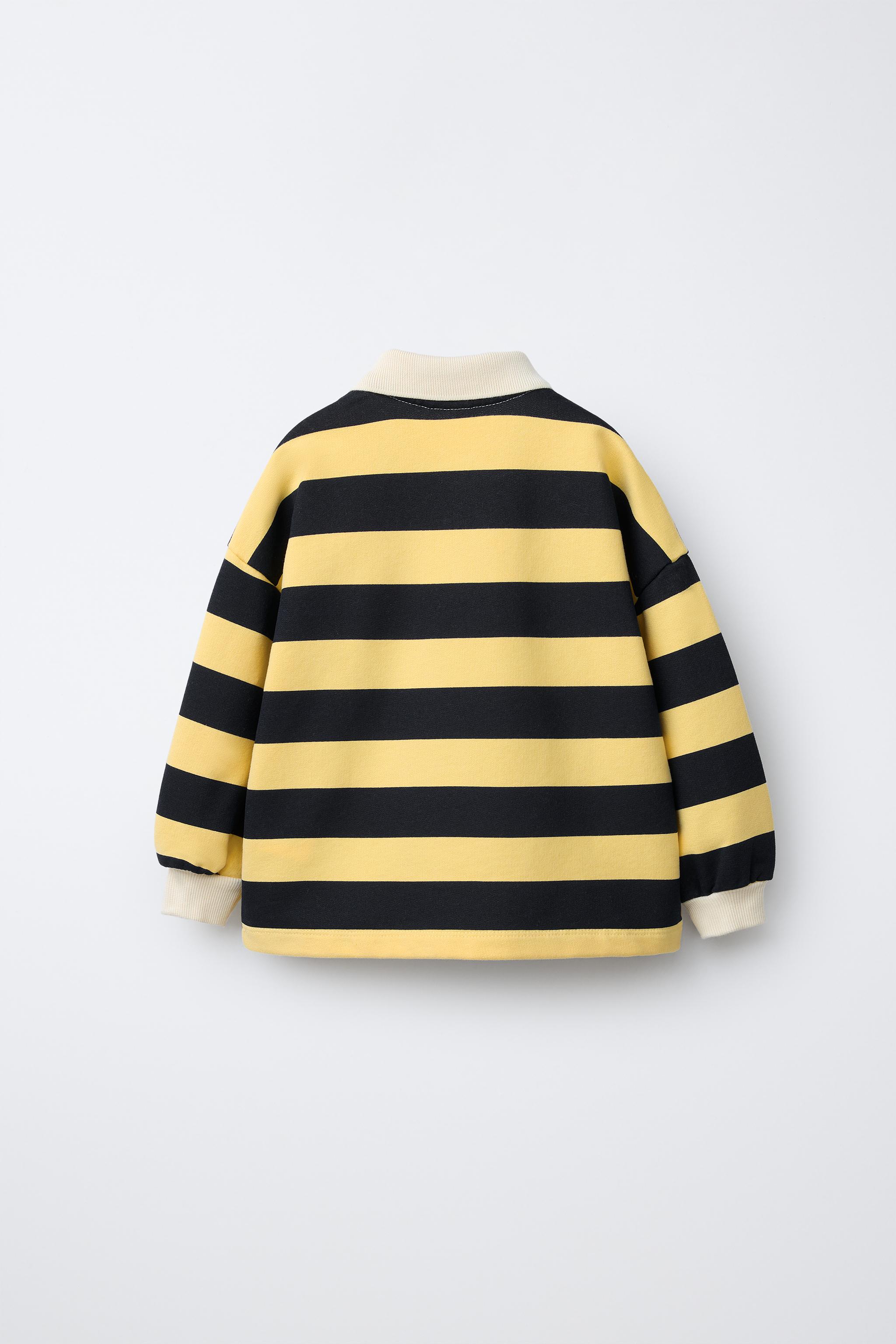 STRIPED POLO SWEATSHIRT