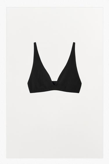 SEAMLESS TRIANGLE BRALETTE - Black by Zara