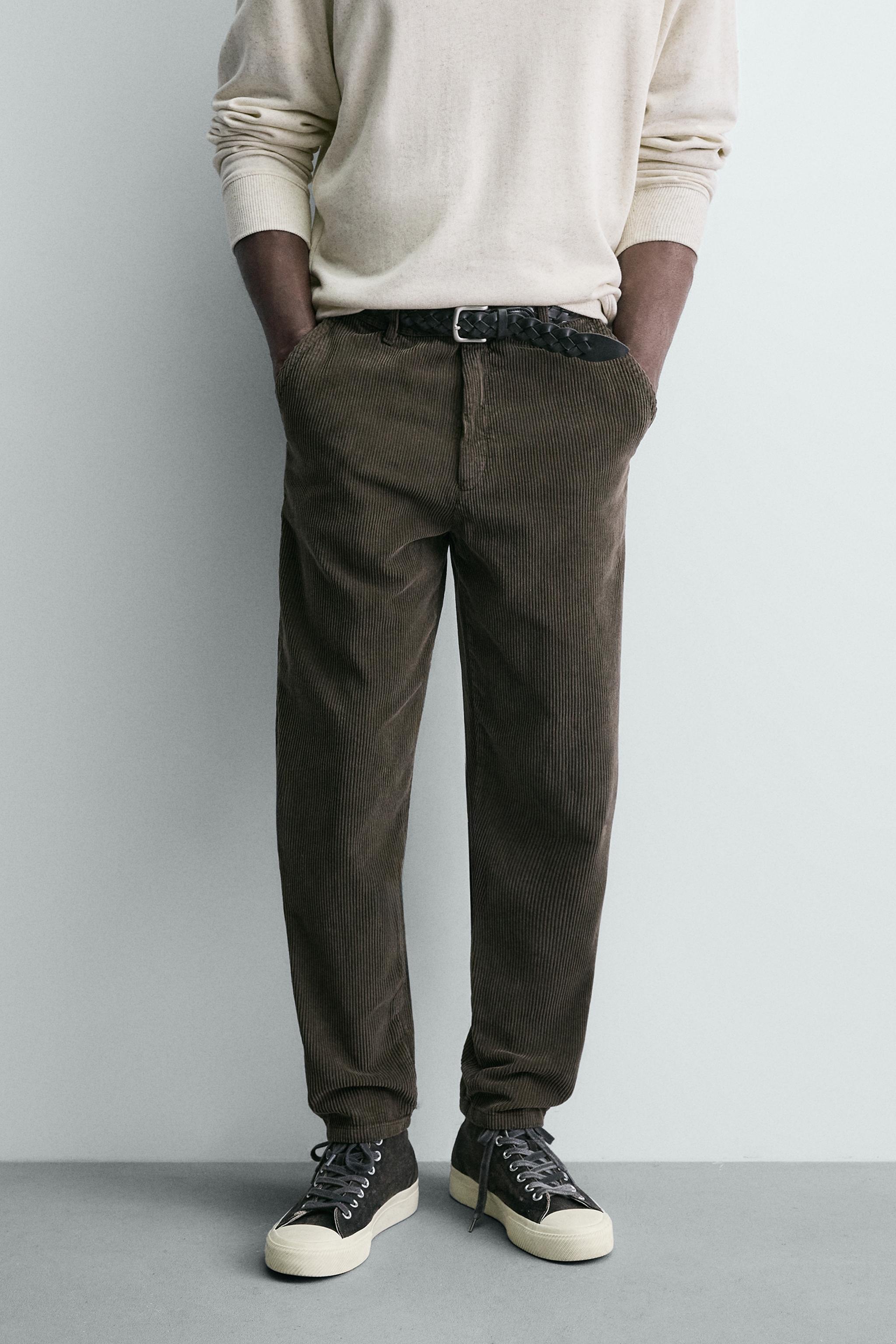 TAPERED FIT CORDUROY PANTS