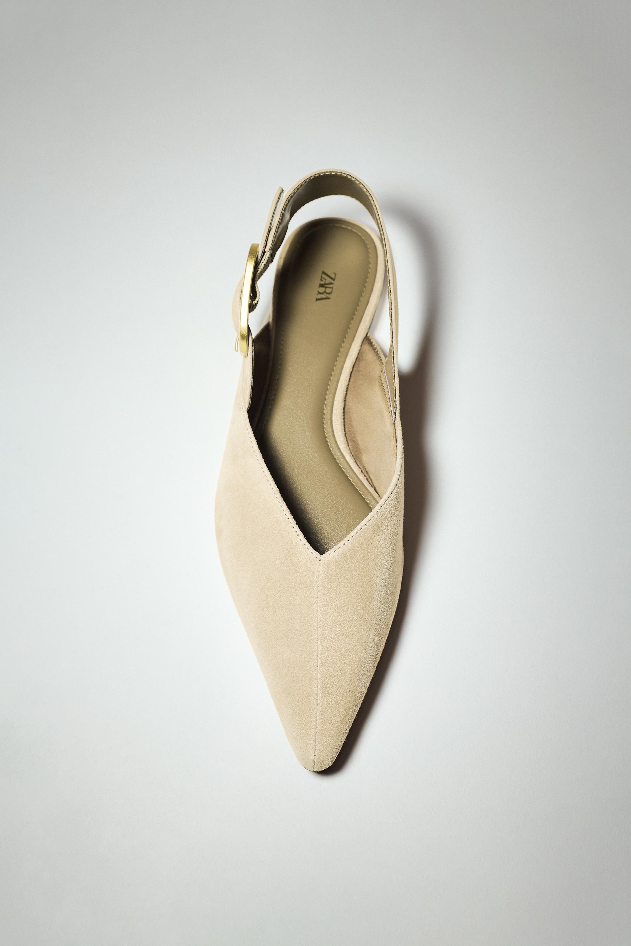 美品 ZARA スタッズレザー フラットシューズ 数時間着 ブラック ZARAスタッズ付きブラックフラットシューズ - メルカリ