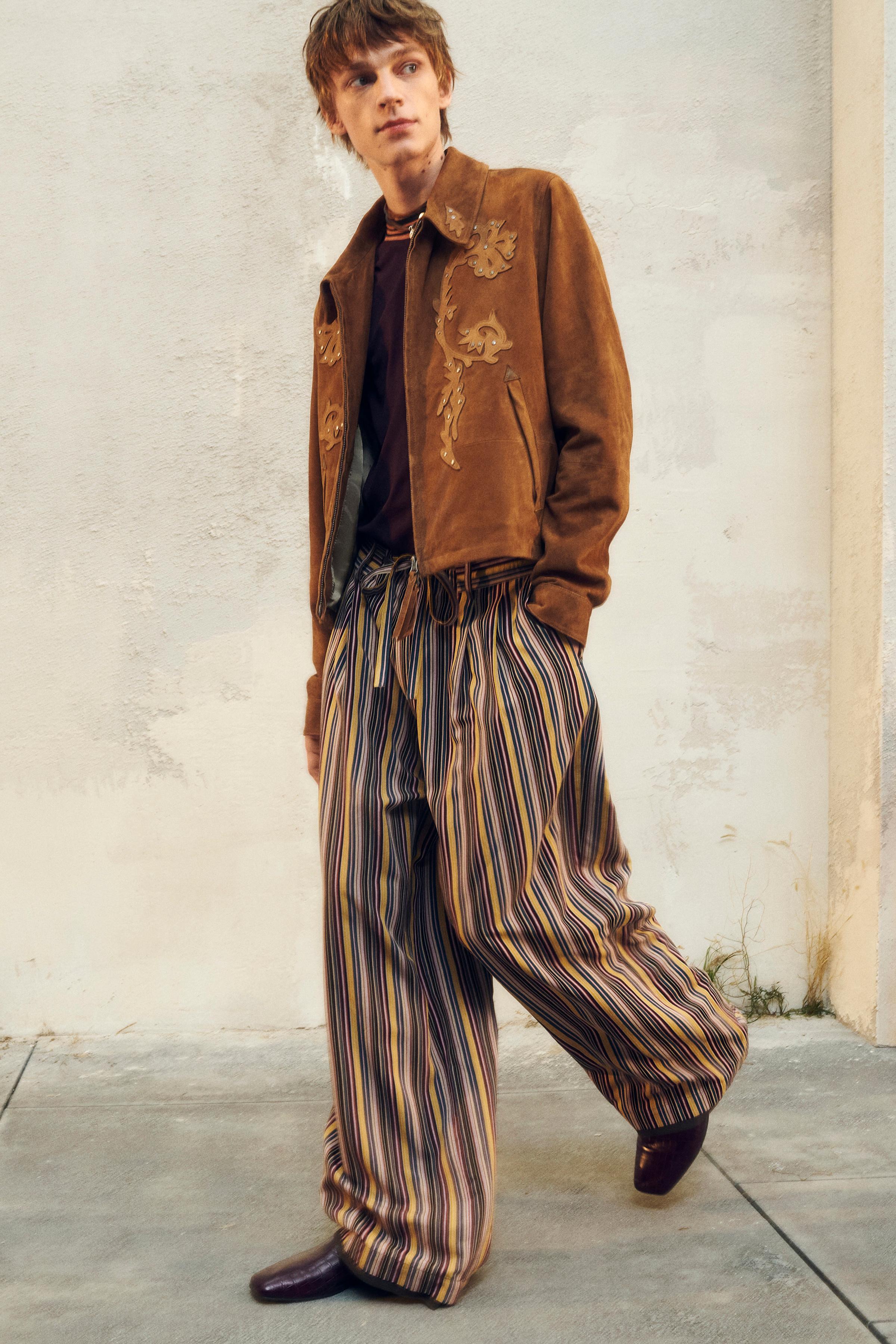PANTALON COUPE LARGE À RAYURES ÉDITION LIMITÉE