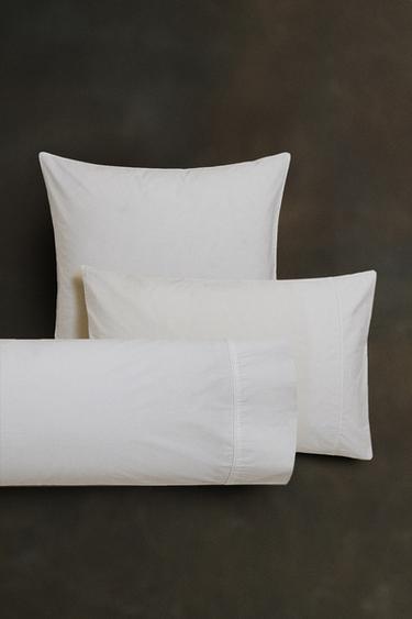 PERCALE PILLOWCASE (300 THREAD COUNT) - White by Zara - Image 5