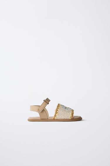 Zara BAREFOOT CROCHETED SANDALS - Brown