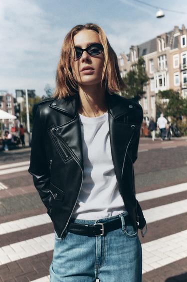 FAUX LEATHER BIKER JACKET - Black by Zara - Image 1