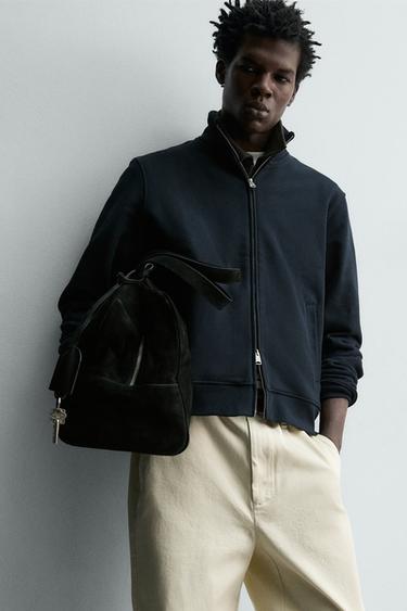 HEAVYWEIGHT ZIP-UP SWEATSHIRT - Dark navy by Zara - Image 5