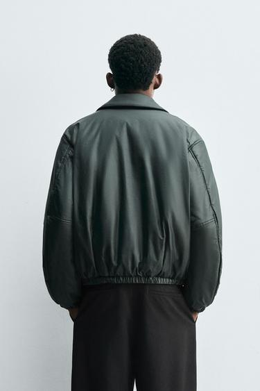 TECHNICAL QUILTED JACKET - Dark green by Zara - Image 2