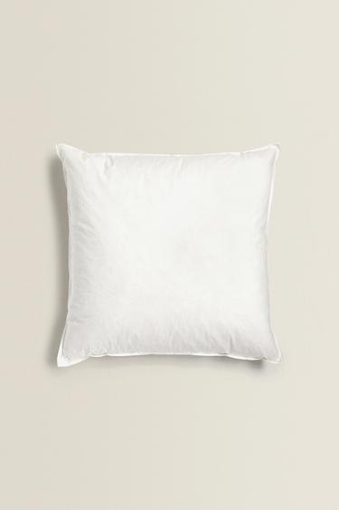 FEATHER CUSHION INSERT COTTON COVER - White by Zara - Image 2