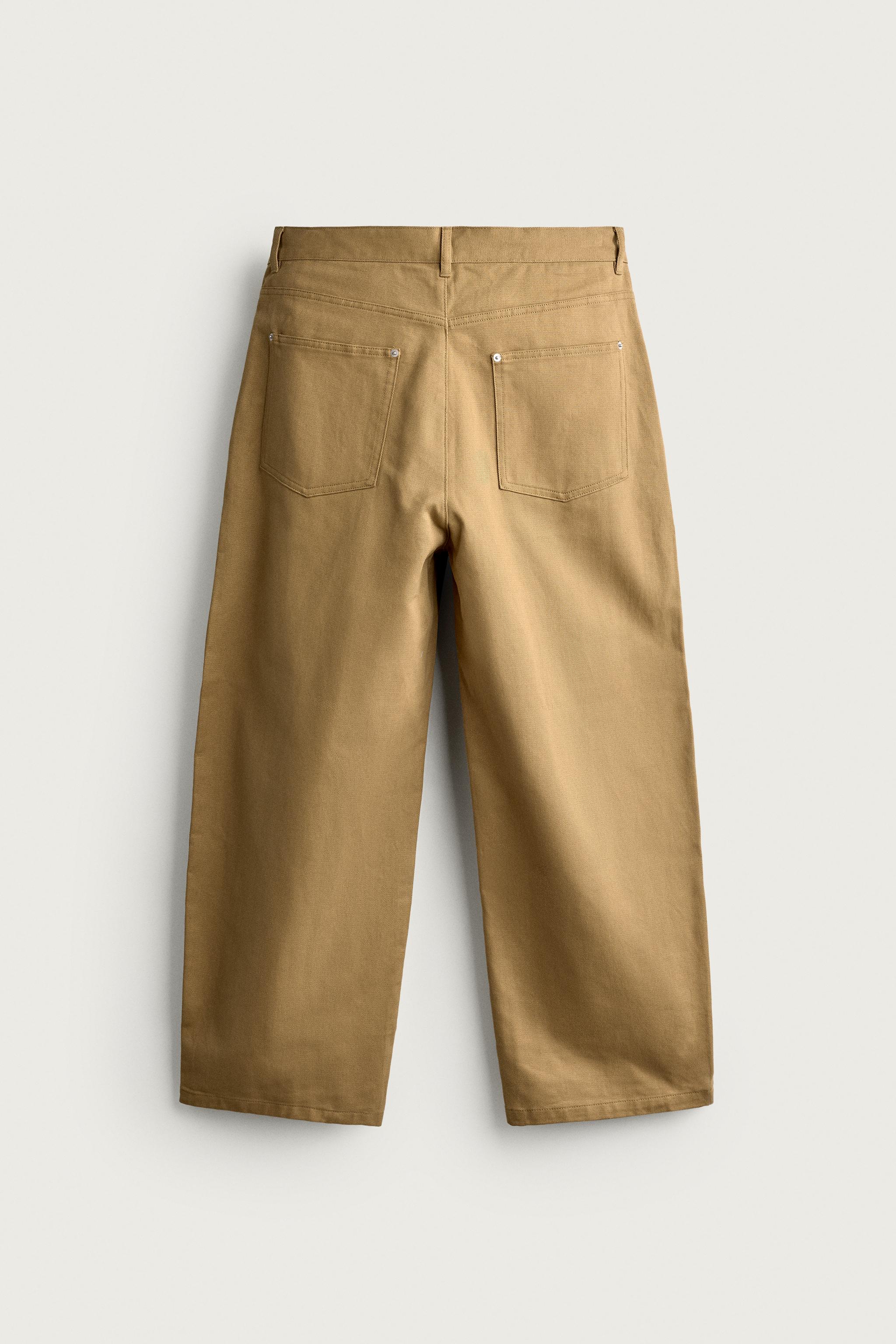 Zara BARREL FIT PİLİLİ PANTOLON görsel 7
