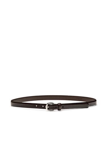 Ceinture boucle arquée en cuir - Marron de Zara