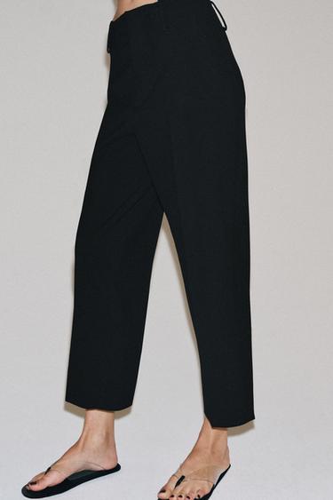 ZW COLLECTION PRESSED CREASE TROUSERS - Black by Zara