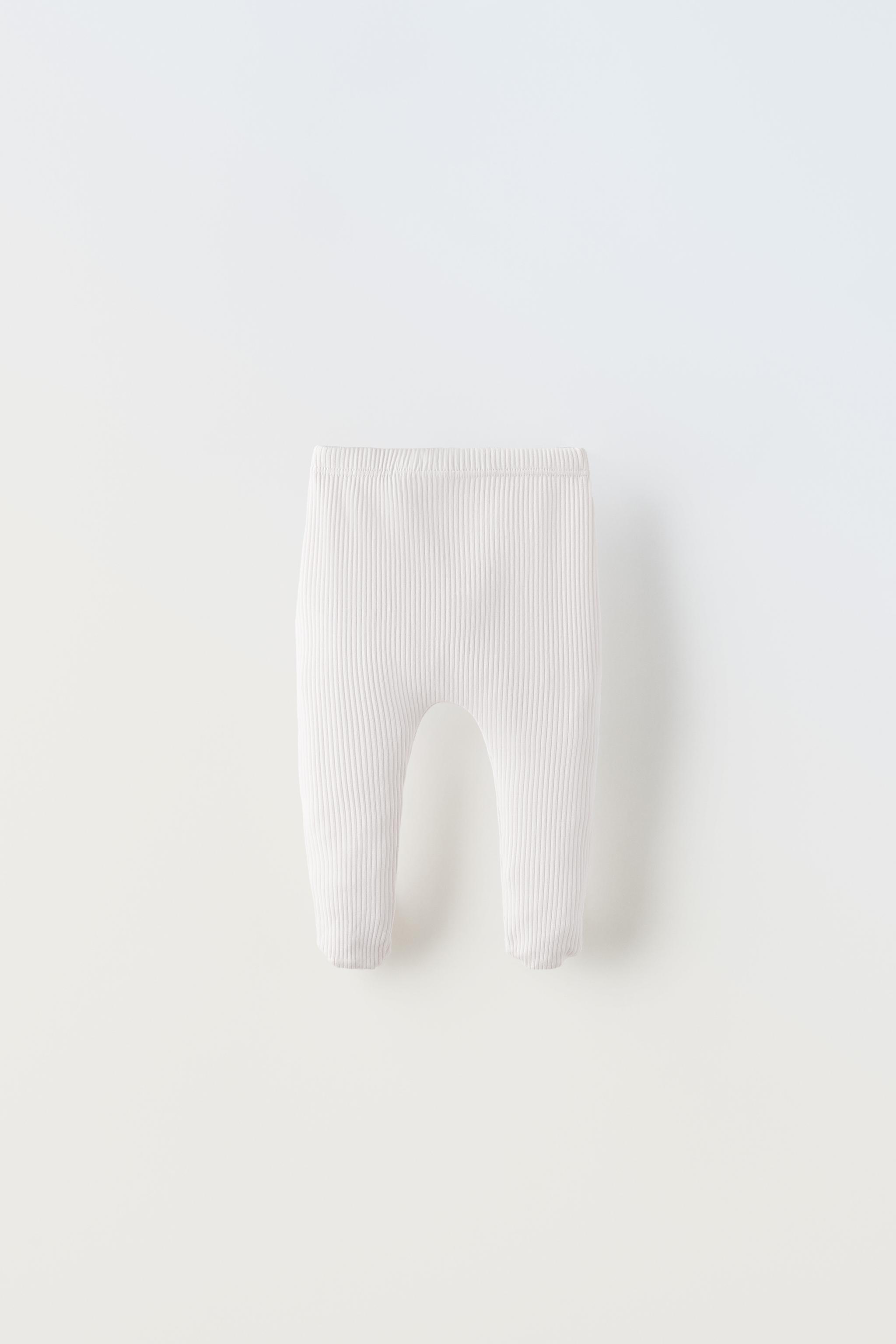 0-9 MONTHS/ 3-PACK OF RIBBED MODAL BLEND FOOTED LEGGINGS - Pinks