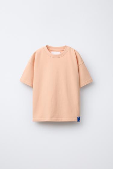 CAMISETA HEAVY WEIGHT ETIQUETA - Mandarina de Zara