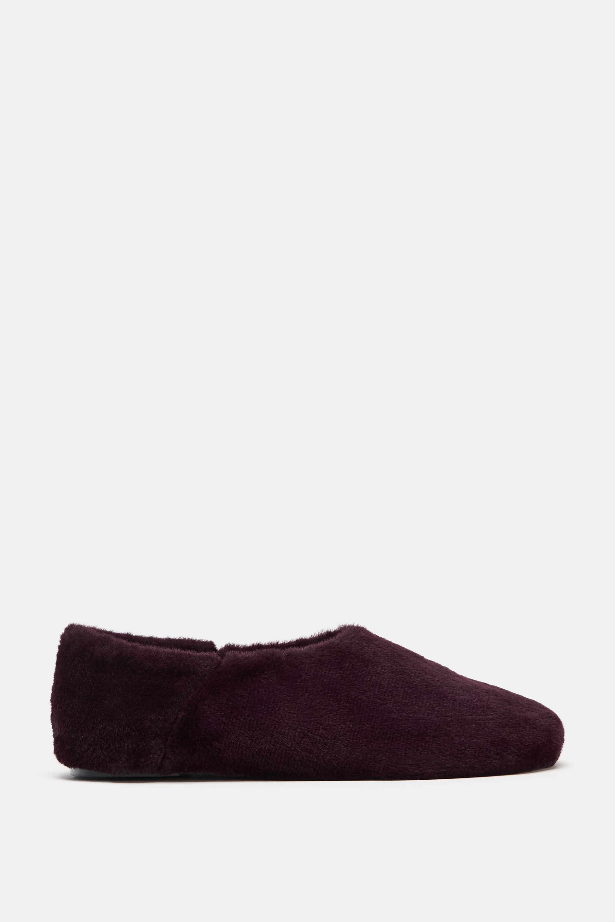 FAUX FUR BALLET FLATS