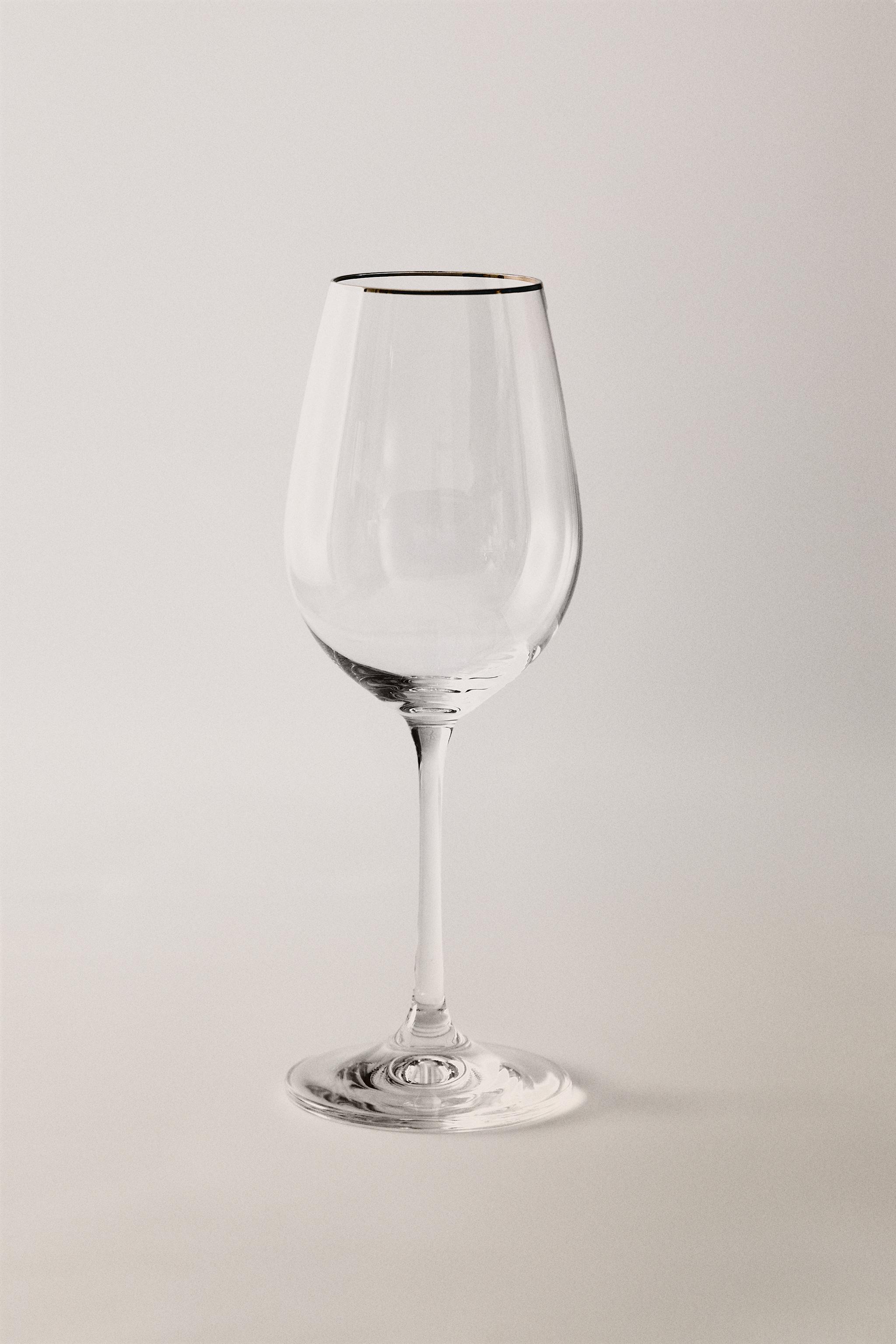 CRYSTALLINE GLASS WITH SILVER RIM