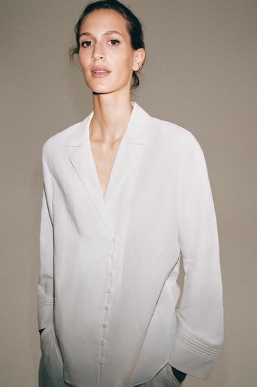 ZW COLLECTION BUTTON-UP SHIRT - White by Zara