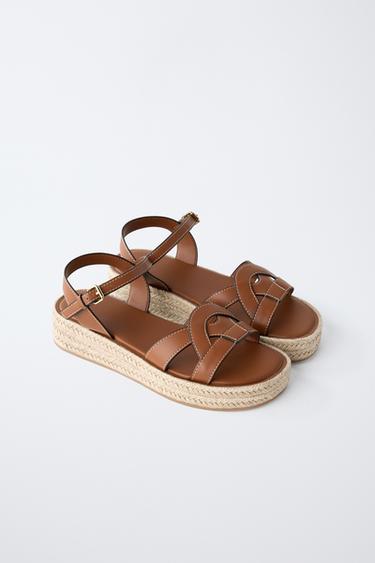 PLATFORM SANDALS - Brown by Zara - Image 1